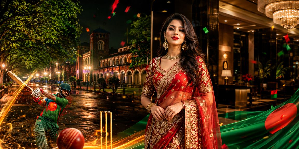 রাজশাহীতে লাল-সবুজ পতাকার সামনে ক্রিকেট বেটিং উপভোগকারী ভক্ত
